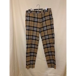 Black and white plaid pants
